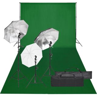 fotostuudio komplekt valgustuse ja taustapildiga