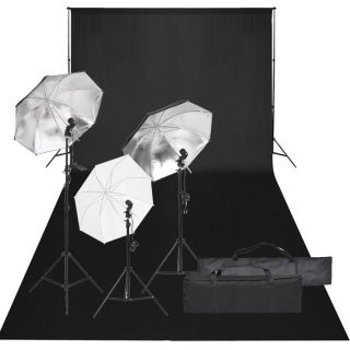 fotostuudio komplekt valgustuse ja taustapildiga