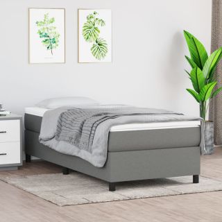 Voodiraam ilma Madratsita helehall, 90x190 cm kangas