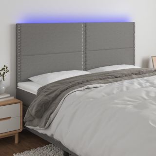 LED-voodipeats, tumehall, 200x5x118/128 cm, kangas