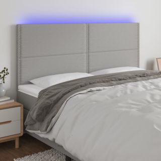 LED-voodipeats, helehall, 200x5x118/128 cm, kangas