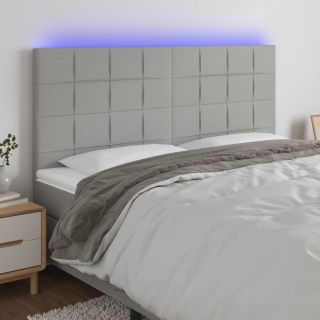 LED-voodipeats, helehall, 200x5x118/128 cm, kangas