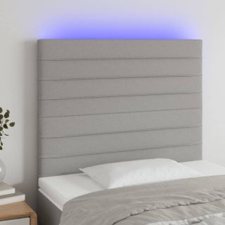 LED-voodipeats, helehall, 90x5x118/128 cm, kangas