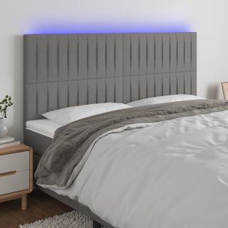 LED-voodipeats, tumehall, 200x5x118/128 cm, kangas