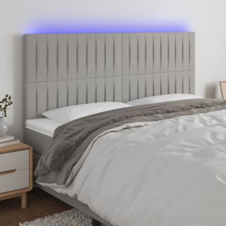 LED-voodipeats, helehall, 200x5x118/128 cm, kangas