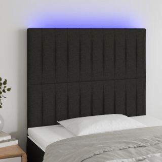 LED-voodipeats, must, 90x5x118/128 cm, kangas