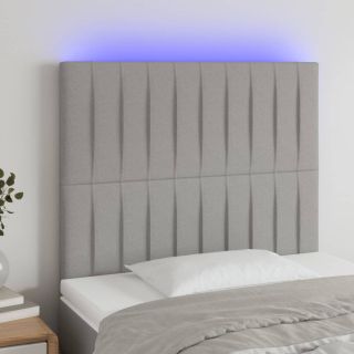LED-voodipeats, helehall, 80x5x118/128 cm, kangas
