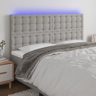 LED-voodipeats, helehall, 160x5x118/128 cm, kangas