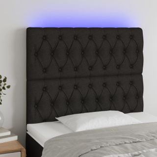 LED-voodipeats, must, 100x7x118/128 cm, kangas
