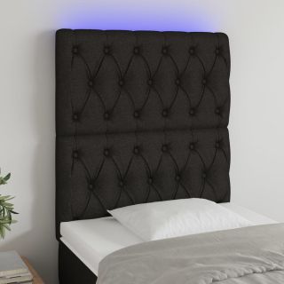 LED-voodipeats, must, 80x7x118/128 cm, kangas
