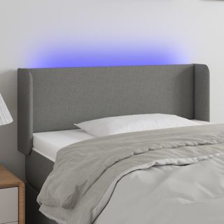 LED-voodipeats, tumehall, 103x16x78/88 cm, kangas