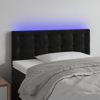 LED-voodipeats, must, 100x5x78/88 cm, samet