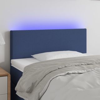 LED-voodipeats, sinine, 90x5x78/88 cm, kangas
