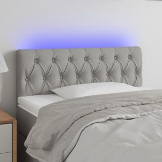 LED-voodipeats, helehall, 90x7x78/88 cm, kangas