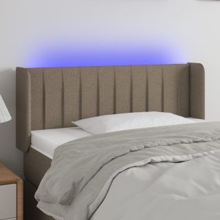 LED-voodipeats, pruunikashall, 93x16x78/88 cm, kangas