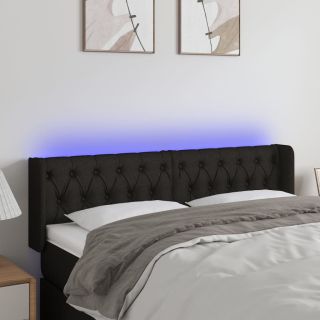 LED-voodipeats, must, 163x16x78/88 cm, kangas