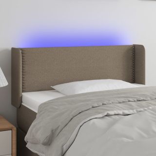 LED-voodipeats, pruunikashall, 93x16x78/88 cm, kangas