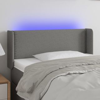 LED-voodipeats, tumehall, 103x16x78/88 cm, kangas