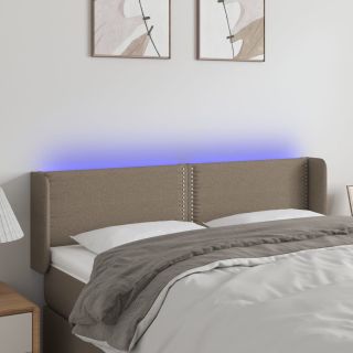 LED-voodipeats, pruunikashall, 147x16x78/88 cm, kangas
