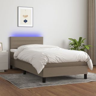 Матрас для континентальной кровати и светодиоды, коричневый, 100x200 см, ткань