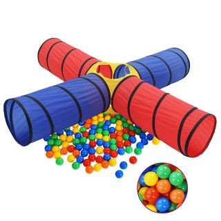 laste mängutunnel, 250 palli, mitmevärviline