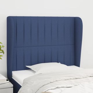 voodipeats servadega, sinine, 103x23x118/128 cm, kangas