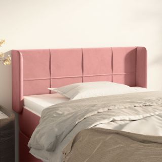 voodipeats servadega, roosa, 83x16x78/88 cm, samet