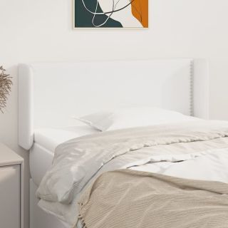 voodipeats servadega, valge, 83x16x78/88 cm, kunstnahk