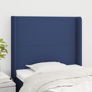 voodipeats servadega, sinine, 103x16x118/128 cm, kangas