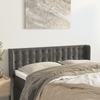 voodipeats servadega, tumehall, 147x16x78/88 cm, samet