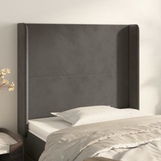 voodipeats servadega, tumehall, 103x16x118/128 cm, samet