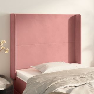 voodipeats servadega, roosa, 93x16x118/128 cm, samet