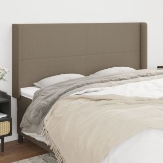 voodipeats servadega, pruunikashall, 203x16x118/128 cm, kangas