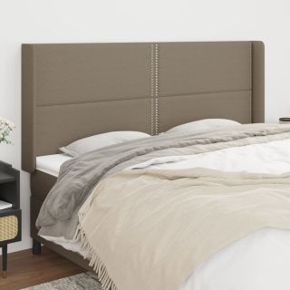 voodipeats servadega, pruunikashall, 203x16x118/128 cm, kangas