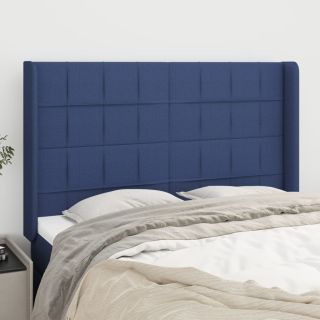 voodipeats servadega, sinine, 147x16x118/128 cm, kangas