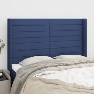 voodipeats servadega, sinine, 147x16x118/128 cm, kangas