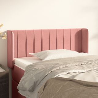voodipeats servadega, roosa, 93x16x78/88 cm, samet