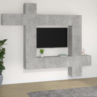 9-osaline telerikappide komplekt, betoonhall, tehispuit