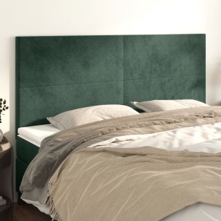 voodipeatsid 4 tk, tumeroheline, 80x5x78/88 cm, samet