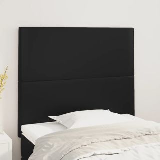 voodipeatsid 2 tk, must, 90x5x78/88 cm, kunstnahk