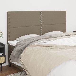 voodipeatsid 4 tk, pruunikashall, 80x5x78/88 cm, kangas