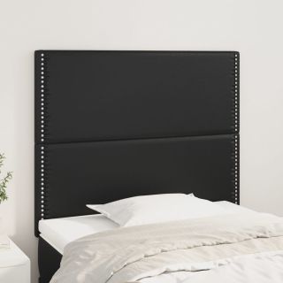 voodipeatsid 2 tk, must, 90x5x78/88 cm, kunstnahk