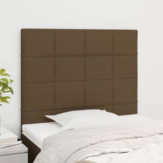 voodipeatsid 2 tk, tumepruun, 90x5x78/88 cm, kangas