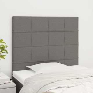 voodipeatsid 2 tk, helehall, 90x5x78/88 cm, kangas