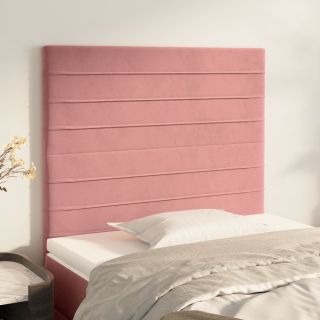 voodipeatsid 2 tk, roosa, 80x5x78/88 cm, samet