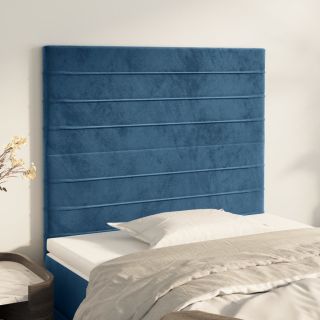 voodipeatsid 2 tk, tumesinine, 80x5x78/88 cm, samet