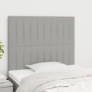 voodipeatsid 2 tk, helehall, 100x5x78/88 cm, kangas