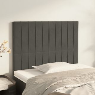 voodipeatsid 2 tk, tumehall, 80x5x78/88 cm, samet