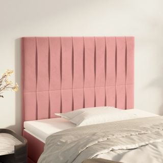 voodipeatsid 2 tk, roosa, 100x5x78/88 cm, samet