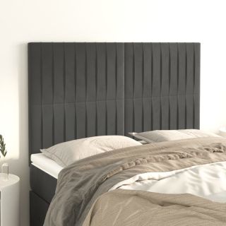 voodipeatsid 4 tk, tumehall, 72x5x78/88 cm, samet
